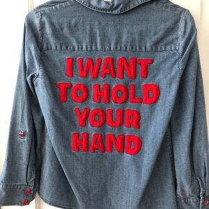 Alice & Olivia x The Beatles chambray shirt